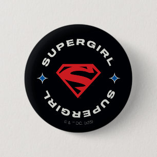 Supergirl Age of Heroes Circle S-Shield 6 Cm Round Badge