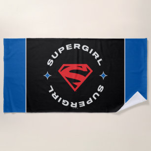 Supergirl Age of Heroes Circle S-Shield Beach Towel