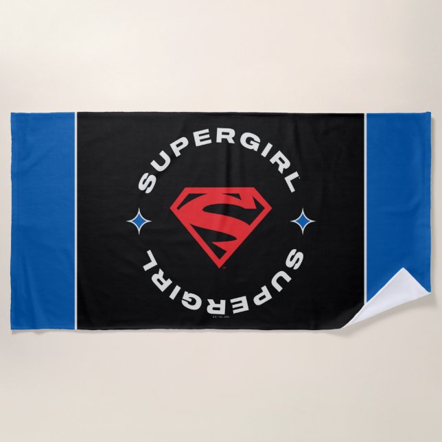 Supergirl Age of Heroes Circle S-Shield Beach Towel (Front)
