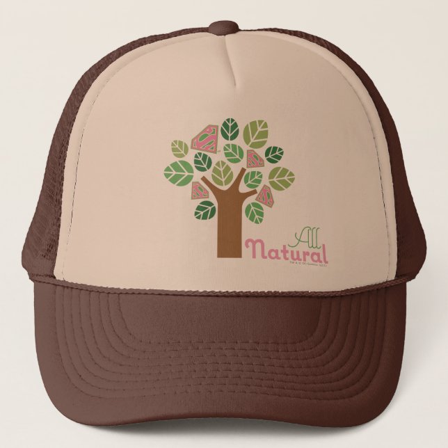 Supergirl All Natural Tree Trucker Hat (Front)