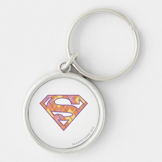 Supergirl Argyle Logo Key Ring (Front)