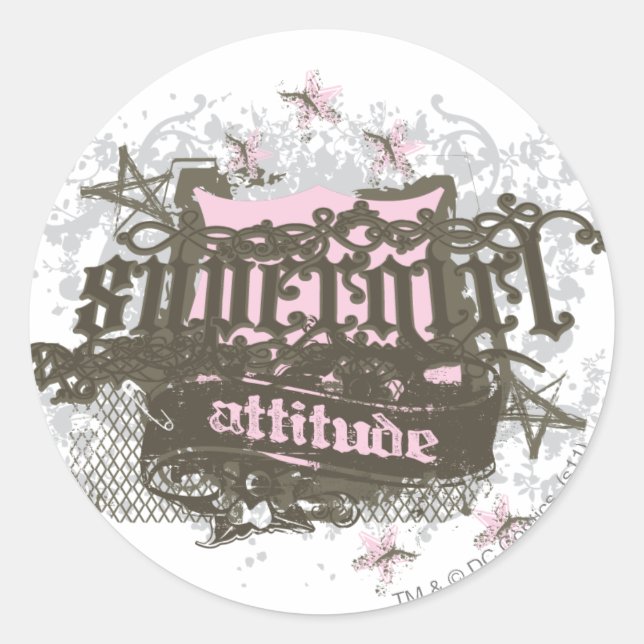 Supergirl Attitude Classic Round Sticker (Front)