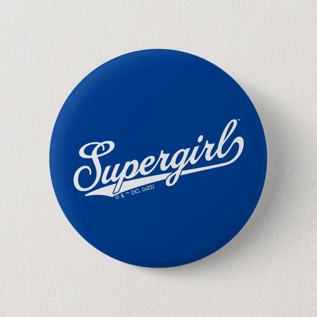 Supergirl Baseball All-Star Name Logo 6 Cm Round Badge (Front)