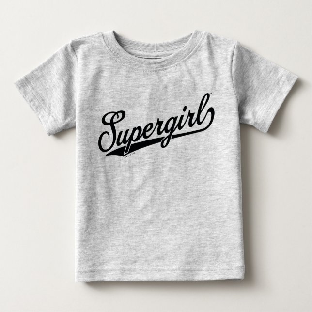Supergirl Baseball All-Star Name Logo Baby T-Shirt (Front)