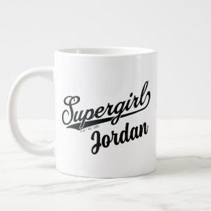 Supergirl Baseball All-Star Name Logo Large Coffee Mug