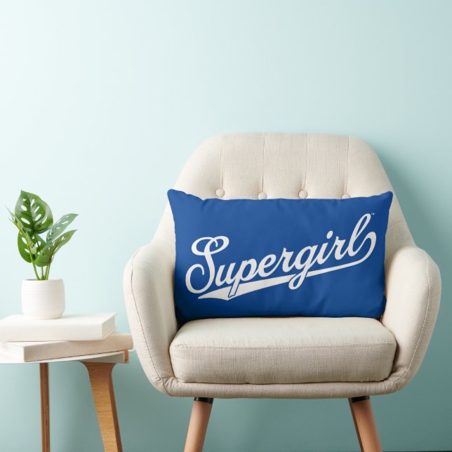 Supergirl Baseball All-Star Name Logo Lumbar Cushion (Chair)