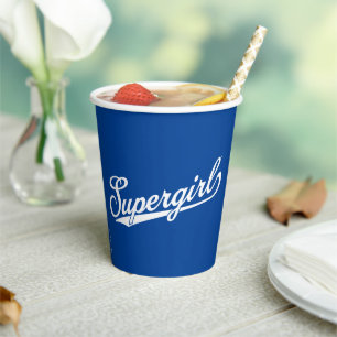 Supergirl Baseball All-Star Name Logo Paper Cups
