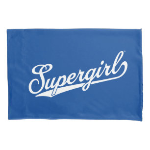 Supergirl Baseball All-Star Name Logo Pillowcase