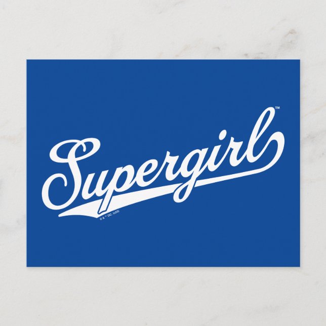 Supergirl Baseball All-Star Name Logo Postcard (Front)