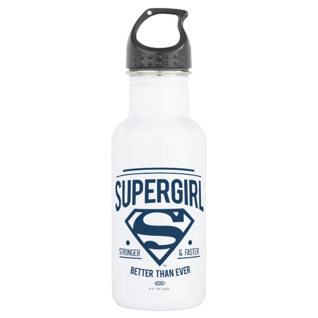 Supergirl Better Than Ever Retro Graphic 532 Ml Water Bottle (Front)