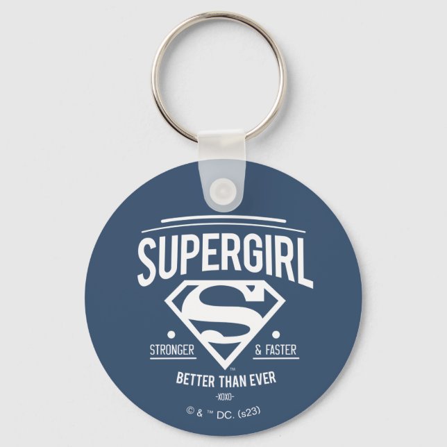 Supergirl Better Than Ever Retro Graphic Key Ring (Front)