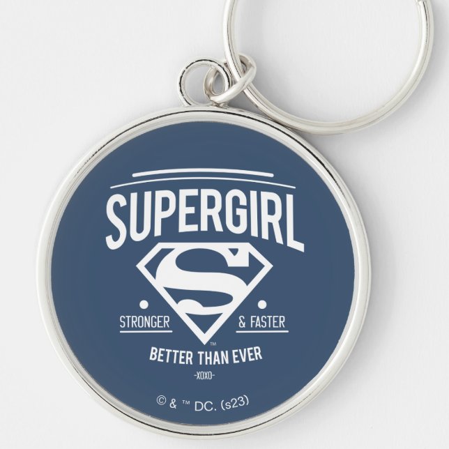 Supergirl Better Than Ever Retro Graphic Key Ring (Front)