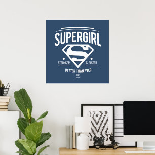 Supergirl Better Than Ever Retro Graphic Poster