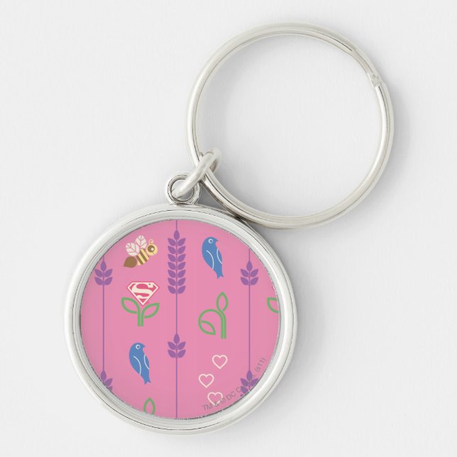 Supergirl Birds, Bees, Trees Key Ring (Front)