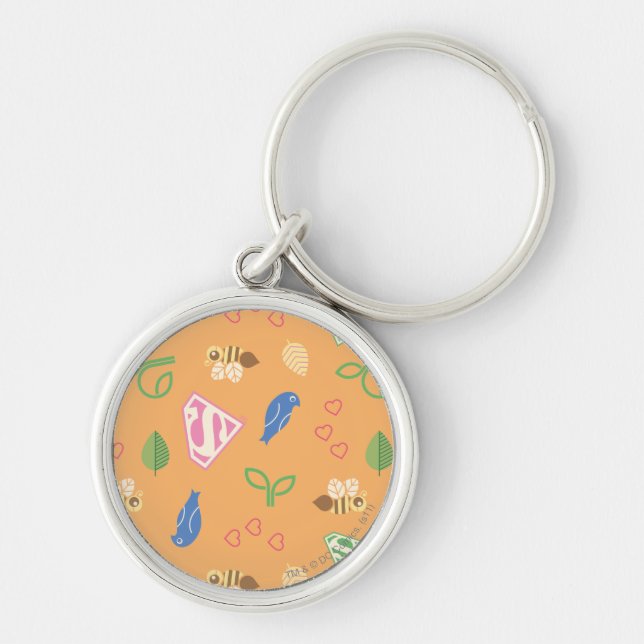 Supergirl Birds & the Bees Orange Key Ring (Front)
