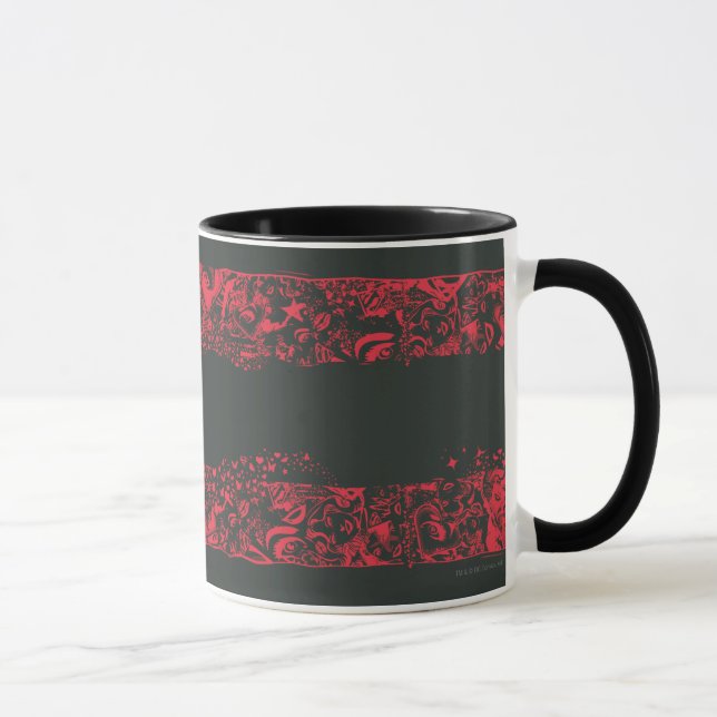 Supergirl Black and Red Line Pattern Mug (Right)