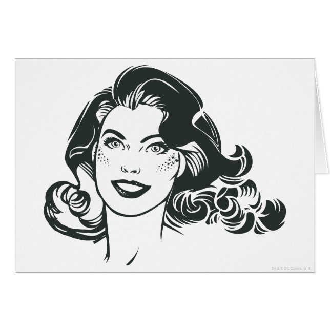 Supergirl Black and White Drawing 2 (Front Horizontal)