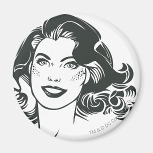Supergirl Black and White Drawing 2 Magnet