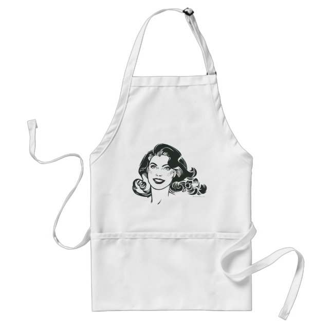 Supergirl Black and White Drawing 2 Standard Apron (Front)