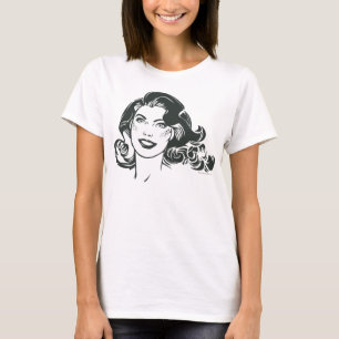 Supergirl Black and White Drawing 2 T-Shirt