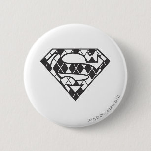 Supergirl Black Argyle Logo 6 Cm Round Badge