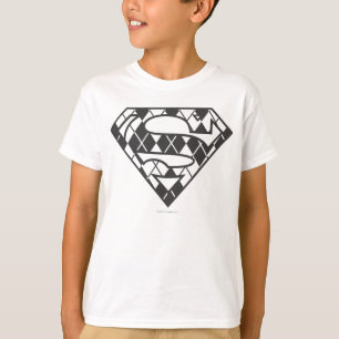 Supergirl Black Argyle Logo T-Shirt