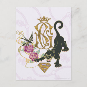 Supergirl Black Panther Postcard
