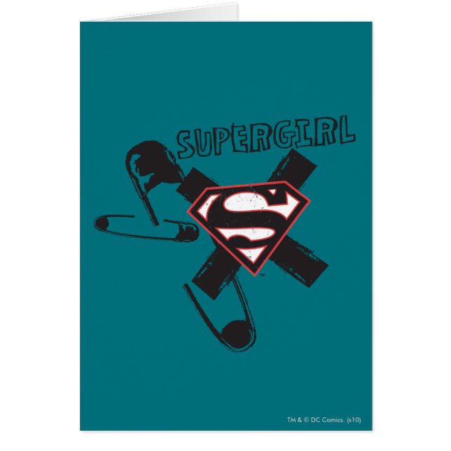 Supergirl Black Safety Pins (Front)