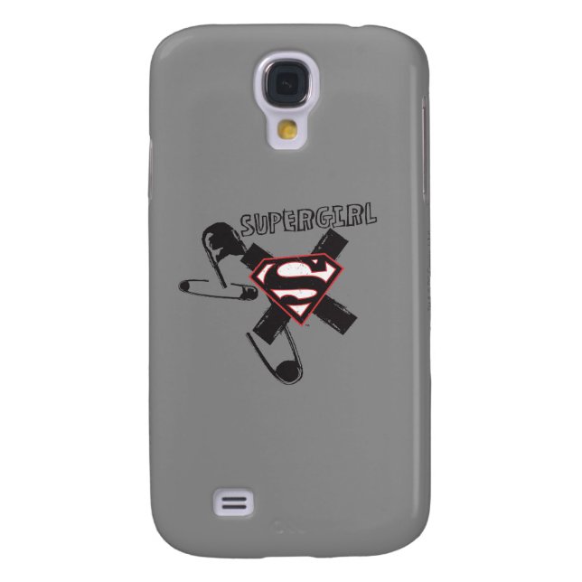 Supergirl Black Safety Pins Case-Mate Samsung Galaxy Case (Back)