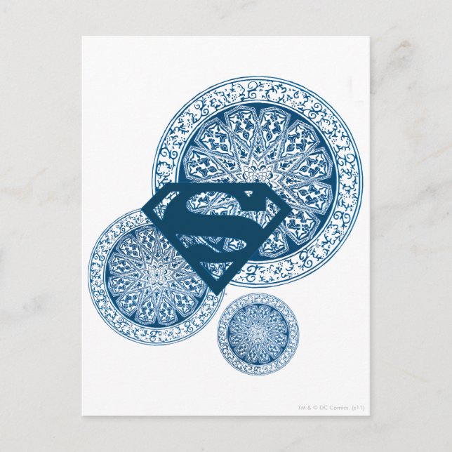 Supergirl Blue Circle Design Postcard (Front)
