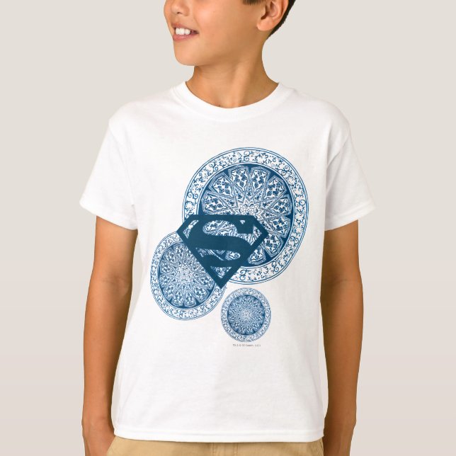 Supergirl Blue Circle Design T-Shirt (Front)