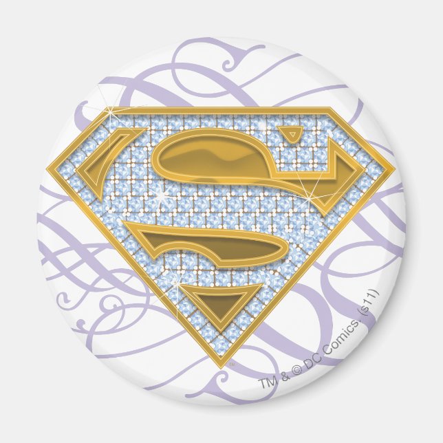 Supergirl Blue Jewels 2 Magnet (Front)