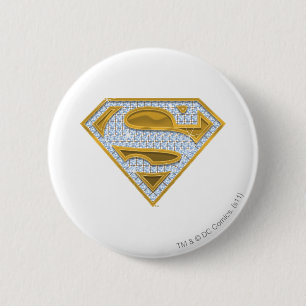 Supergirl Blue Jewels 6 Cm Round Badge