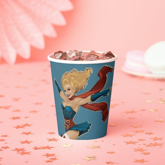 Supergirl Bombshell Paper Cups (Insitu)