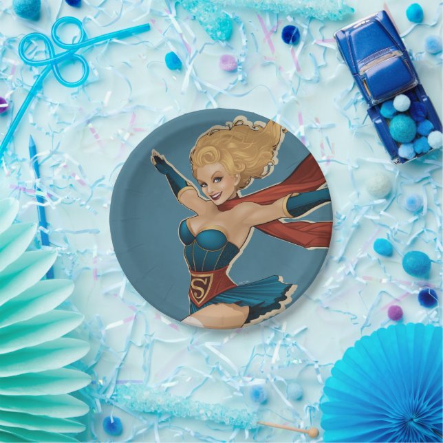 Supergirl Bombshell Paper Plate (Party)