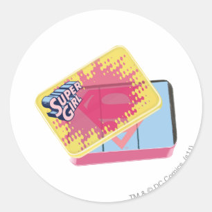 Supergirl Box Classic Round Sticker