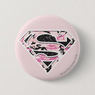 Supergirl Camouflage Logo 6 Cm Round Badge