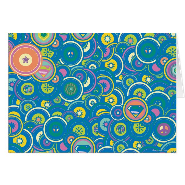 Supergirl Circle Blue Pattern (Front Horizontal)