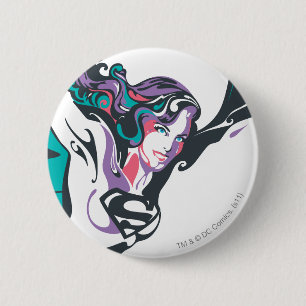 Supergirl Colour Splash Pose 3 6 Cm Round Badge