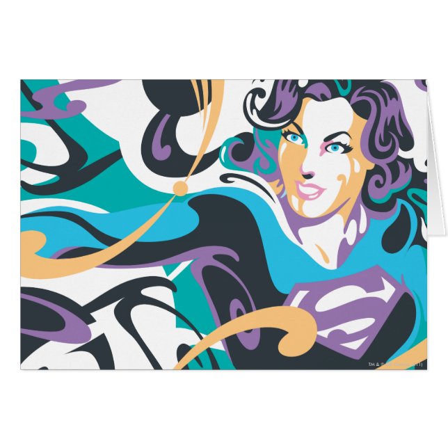 Supergirl Colour Splash Swirls 1 (Front Horizontal)