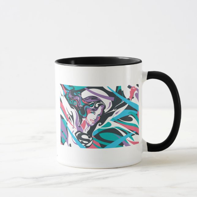 Supergirl Colour Splash Swirls 2 Mug (Right)