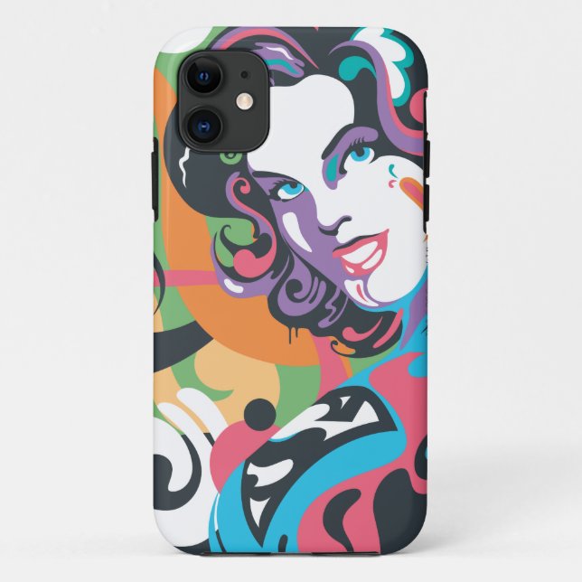 Supergirl Colour Splash Swirls 4 Case-Mate iPhone Case (Back)