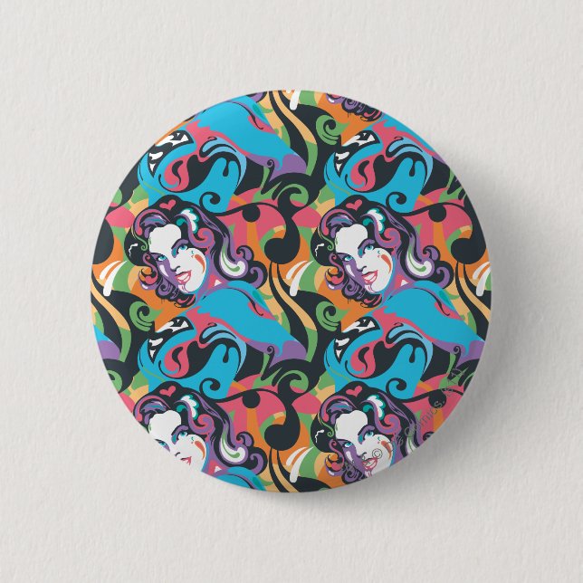 Supergirl Colour Splash Swirls Pattern 1 6 Cm Round Badge (Front)