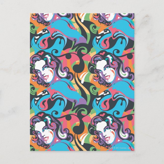 Supergirl Colour Splash Swirls Pattern 1 Postcard (Front)