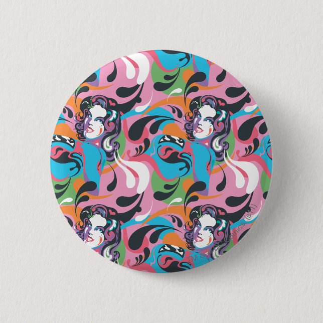 Supergirl Colour Splash Swirls Pattern 2 6 Cm Round Badge (Front)