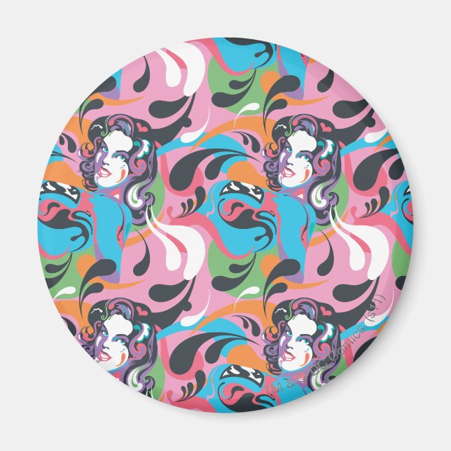 Supergirl Colour Splash Swirls Pattern 2 Magnet (Front)