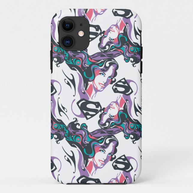 Supergirl Colour Splash Swirls Pattern 3 Case-Mate iPhone Case (Back)