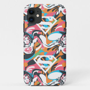 Supergirl Colour Splash Swirls Pattern 4 iPhone 11 Case
