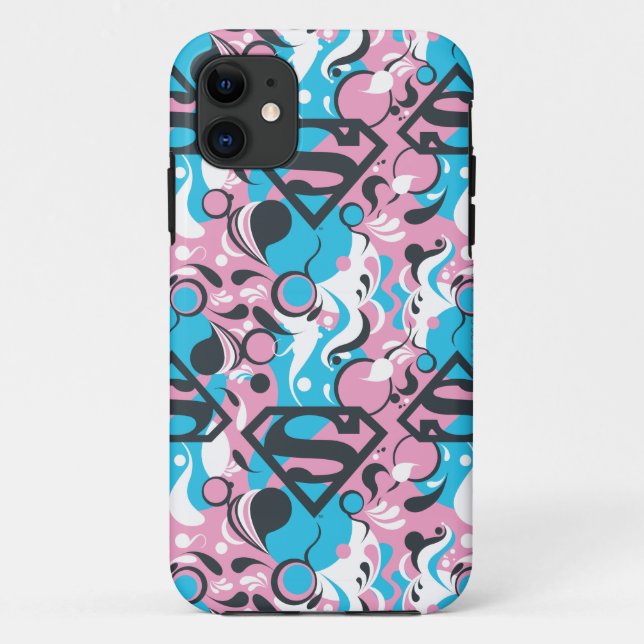 Supergirl Colour Splash Swirls Pattern 7 Case-Mate iPhone Case (Back)