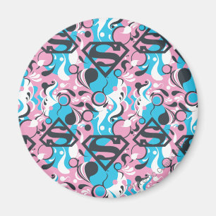 Supergirl Colour Splash Swirls Pattern 7 Magnet